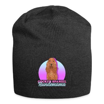 Cocker Spaniel Dog Mom | Cocker Spaniel Gift - Jersey Beanie - charcoal grey - Front