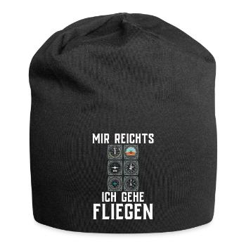 Airplane Tshirt Men's Helicopter Pilot Airplane - Jersey Beanie - black - Front