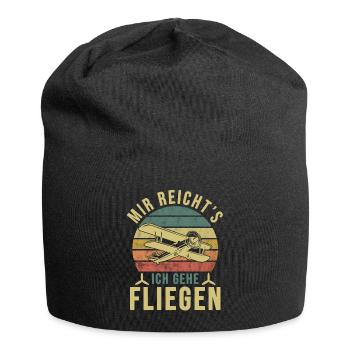 Airplane Tshirt Men's Helicopter Pilot Airplane - Jersey Beanie - black - Front