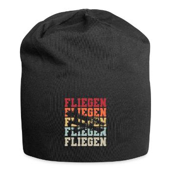Airplane Tshirt Men's Helicopter Pilot Airplane - Jersey Beanie - black - Front