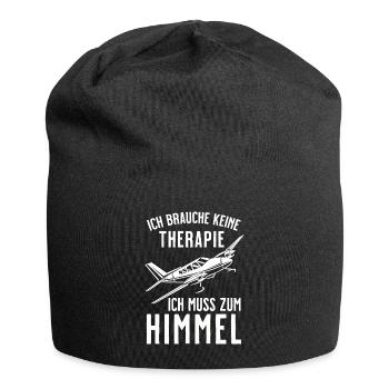 Airplane Tshirt Men's Helicopter Pilot Airplane - Jersey Beanie - black - Front