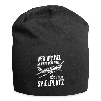 Airplane Tshirt Men's Helicopter Pilot Airplane - Jersey Beanie - black - Front