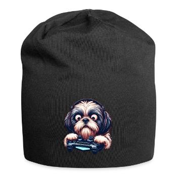 Dog gamers, Dog game freak shih tzu - Bonnet en jersey - noir - Devant
