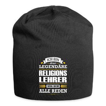 Ich Bin Dieser Legendäre Religionslehrer Lehrer - Jersey-Beanie - Schwarz - Vorne