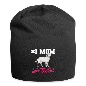 Labrador Retriever blanc Labrador Labrador blanc - Bonnet en jersey - noir - Devant