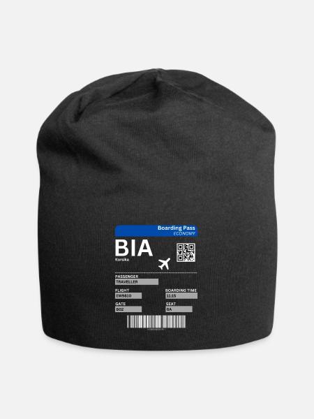 Korsika Frankreich Urlaub Flugticket Idee - Jersey-Beanie - Schwarz