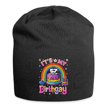 It's my birthgay birth-gay lgbt gay - Jersey Beanie - black - Front