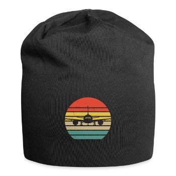 Airplane Tshirt Men's Helicopter Pilot Airplane - Jersey Beanie - black - Front