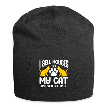 Immobilienmakler Lustiger Makler - Jersey-Beanie - Anthrazit - Vorne