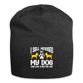 Immobilienmakler Lustiger Makler - Jersey-Beanie - Anthrazit - Vorne