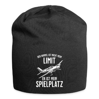 Flugzeug Tshirt Herren Helikopter Pilot Flieger - Jersey-Beanie - Schwarz - Vorne