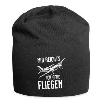 Airplane Tshirt Men's Helicopter Pilot Airplane - Jersey Beanie - black - Front