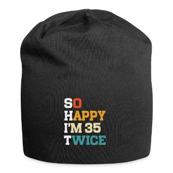 70 Anniversaire 70 Ans Né en 1954 - Bonnet en jersey - noir - Devant