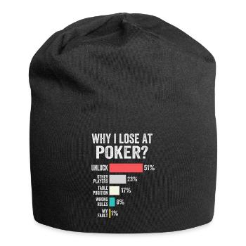 Poker Enthusiast Poker Chips Card Games - Jersey Beanie - black - Front