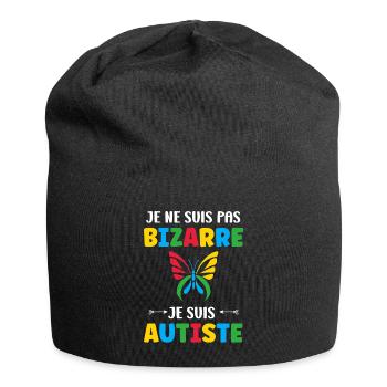 Je ne suis pas bizarre je suis autiste - Bonnet en jersey - noir - Devant