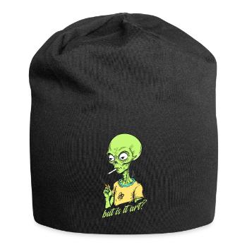 Funny alien saying but it's art - Jersey Beanie - black - Front