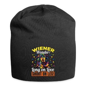 Dachshund Doxie Wiener Dog Breed Wiener Wonder - Jersey-Beanie - Schwarz - Vorne