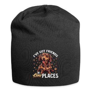 Dachshund Doxie Wiener Dog Breed I´ve Got Friends - Jersey-Beanie - Schwarz - Vorne