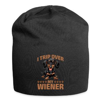 Dachshund Doxie Wiener Dog Breed - Jersey Beanie - black - Front