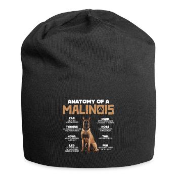 Belgian Shepherd ANATOMY OF A BELGIAN - Jersey Beanie - black - Front