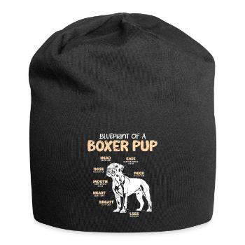 Boxeur allemand ANATOMIE D’UN BOXEUR Drôle - Bonnet en jersey - noir - Devant