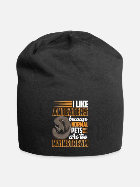 Ich mag Ameisenbär Ameisenfressender Bär - Jersey-Beanie - Schwarz