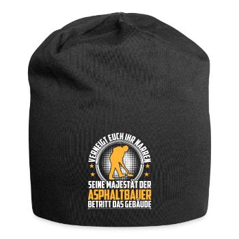 Asphalt builder bows to you road builder - Jersey Beanie - black - Front