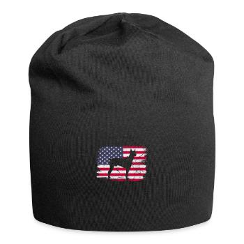Dobermann - Jersey-Beanie - Schwarz - Vorne