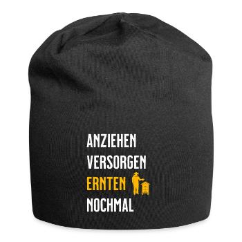 Beekeeper Tshirt Honey Bee Beekeeping Beekeeper - Jersey Beanie - black - Front