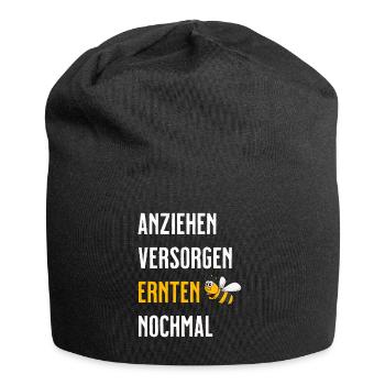 Beekeeper Tshirt Honey Bee Beekeeping Beekeeper - Jersey Beanie - black - Front