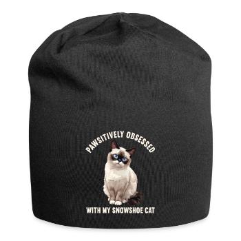 Chaton raquette Chat raquette - Bonnet en jersey - noir - Devant