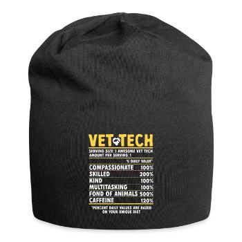 Vet Tech Veterinary Veterinary Technician - Jersey Beanie - black - Front
