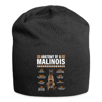 Belgian Shepherd ANATOMY OF A BELGIAN - Jersey Beanie - black - Front