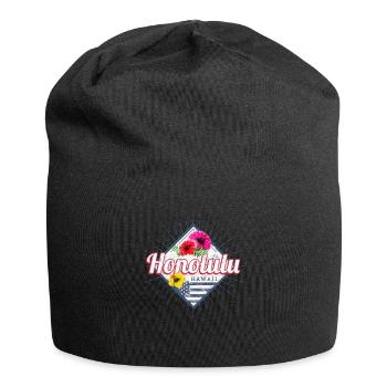 Honolulu City Hawaï États-Unis Vintage - Bonnet en jersey - noir - Devant