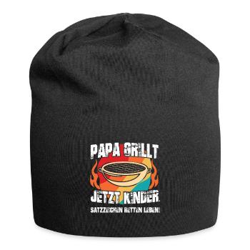 Papa fait maintenant griller les marques de ponctuation pour enfants qui sauvent des vies - Bonnet en jersey - noir - Devant