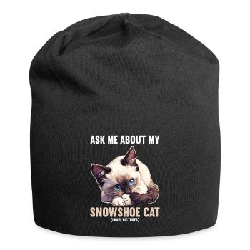 Chaton raquette Chat raquette - Bonnet en jersey - noir - Devant