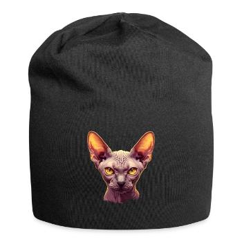 Sphynx Kätzchen Sphynx Katze - Jersey-Beanie - Schwarz - Vorne