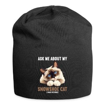 Chaton raquette Chat raquette - Bonnet en jersey - noir - Devant