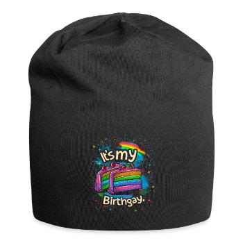 It's my birthgay birth-gay lgbt gay - Jersey Beanie - black - Front