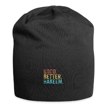 Les mecs cool s’appellent Hakeem - Bonnet en jersey - noir - Devant