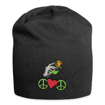 Symbole de paix - Bonnet en jersey - noir - Devant