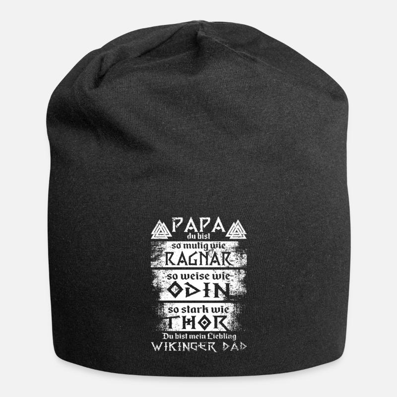 Wikinger Dad - Jersey-Beanie - Schwarz
