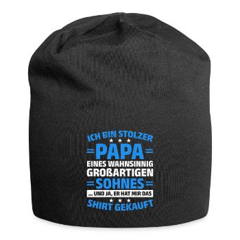 Proud Dad T-Shirt Gift from Son - Jersey Beanie - black - Front
