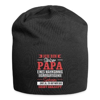 Proud Dad T-Shirt Gift from Son - Jersey Beanie - black - Front