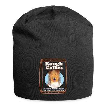Collie Dog Longhair Collie Collies Gift - Jersey Beanie - black - Front
