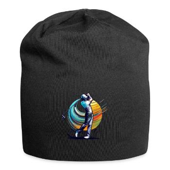 Golfer Golfspieler Golfer Golfer - Jersey-Beanie - Schwarz - Vorne
