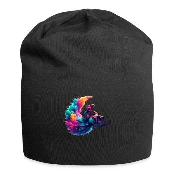 Motoneige Neige Hiver Motoneige Motoneigiste - Bonnet en jersey - noir - Devant