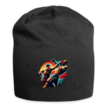 Boxer Kämpfer Boxen Sport Kampf Boxer - Jersey-Beanie - Schwarz - Vorne