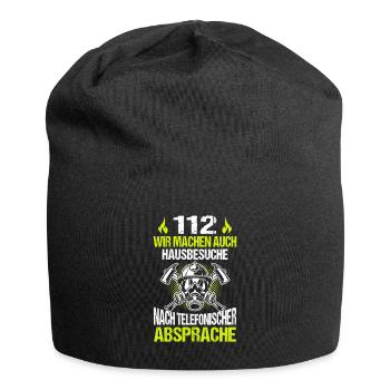 Tshirt pompier pompier pompier pompier 112 - Bonnet en jersey - noir - Devant