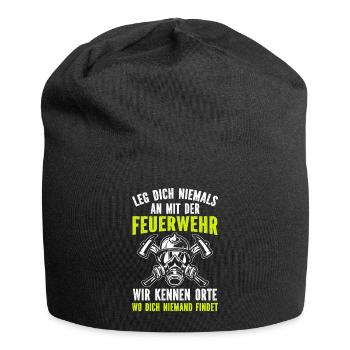Tshirt pompier pompier pompier pompier 112 - Bonnet en jersey - noir - Devant